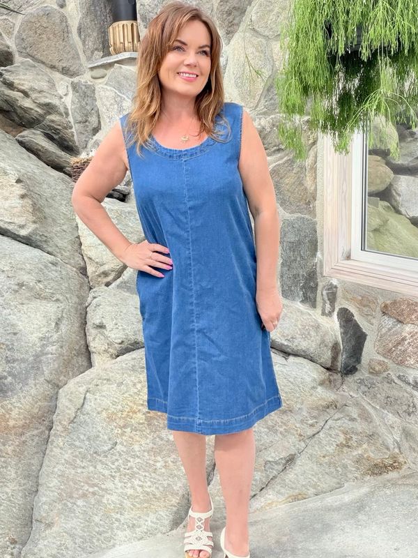 Solda kjole medium  denim