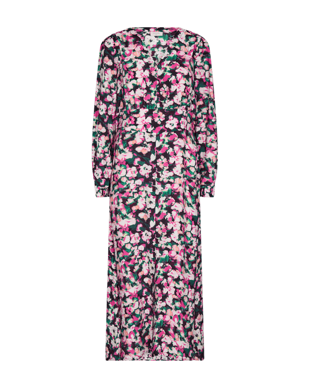 Caisa dress Black w Pepper green 