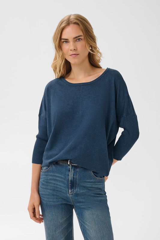 MilaSZ R-Neck Pullover Big Dipper Melange - Blue |