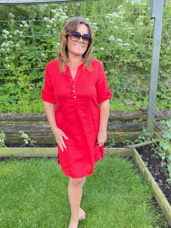 Bellis Caftan Short Dress