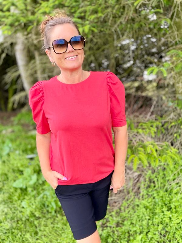 Fenja Tee  puff Rococco red 
