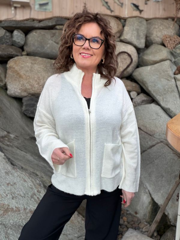 Cardigan med glidelås 