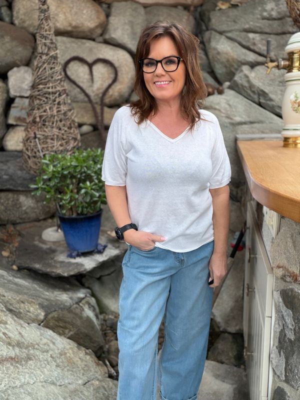 Romane knit bluse hvit