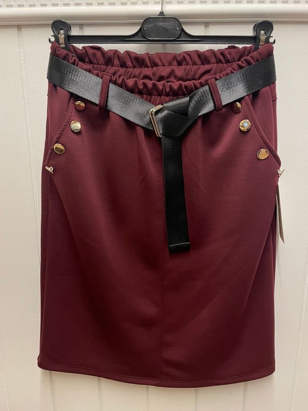 Button scuba skjørt 