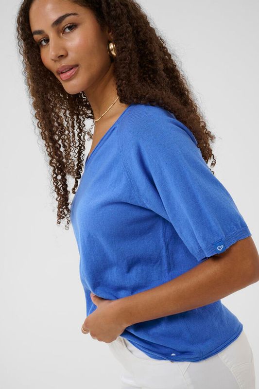 Romane knit bluse blå