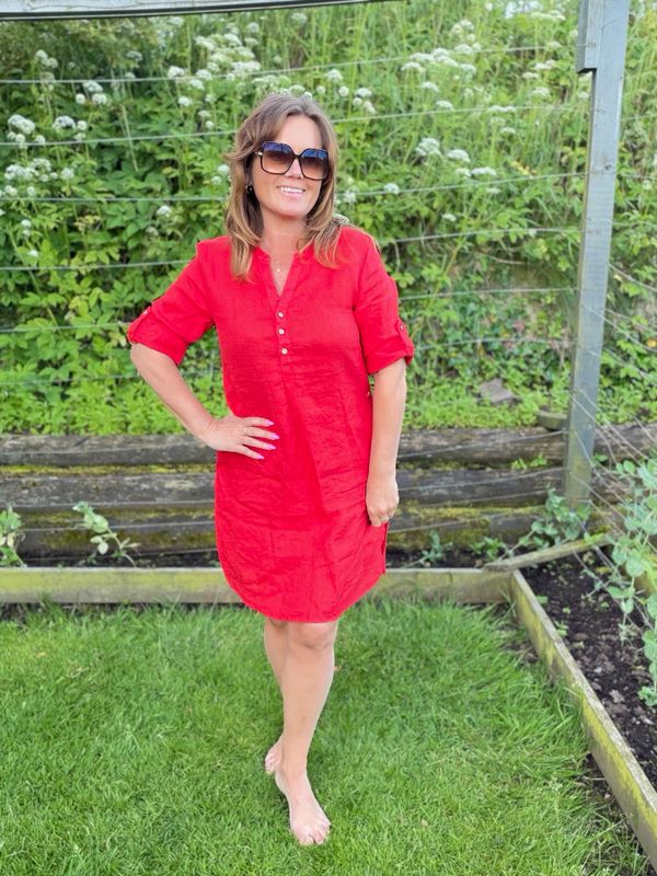 Bellis Caftan Short Dress