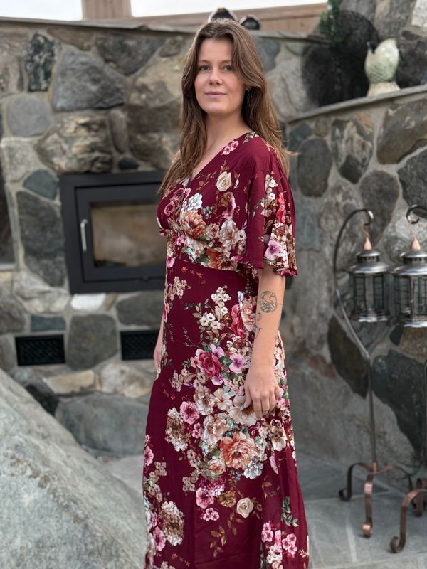 Pernille kjole bordaux
