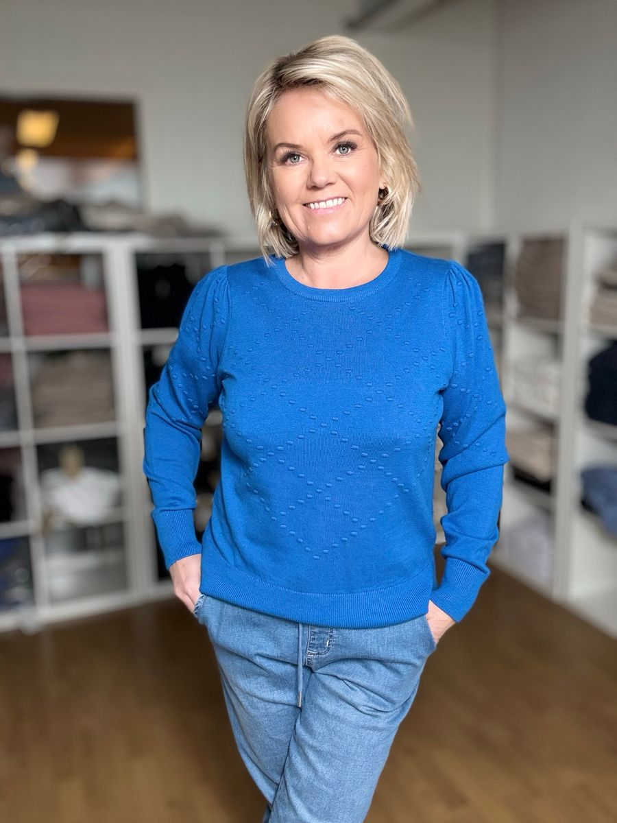 Dodo genser med mønster blå