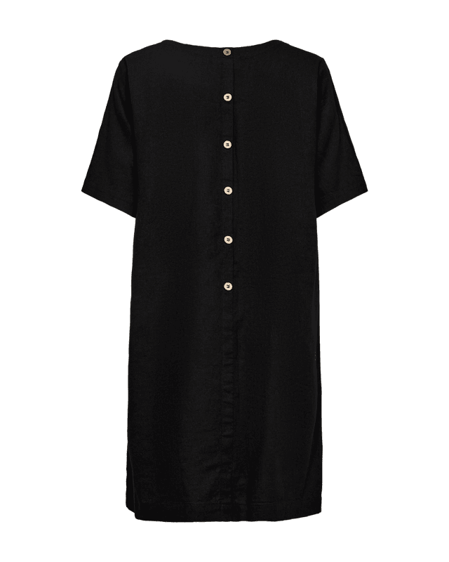 Lava dress med knapper sort