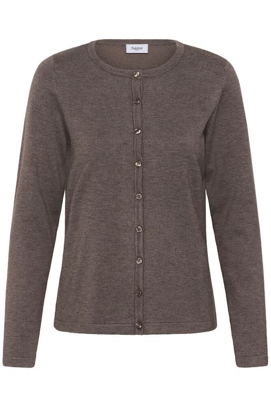 Mila cardigan Mink Melange - Brown