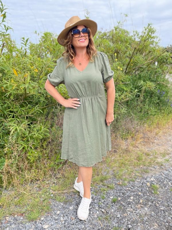 Lava dress Deep lichten green