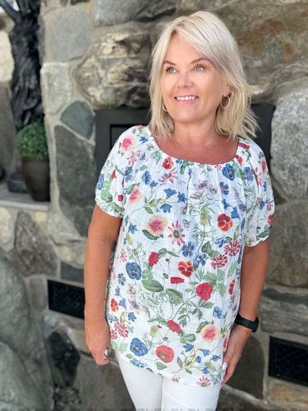 Mia gage blouse hvit