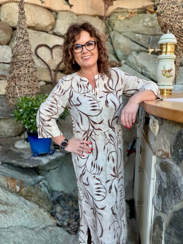 Sabira kjole brun/beige