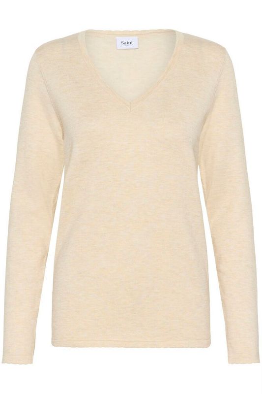 Mila V-neck pullover offwhite