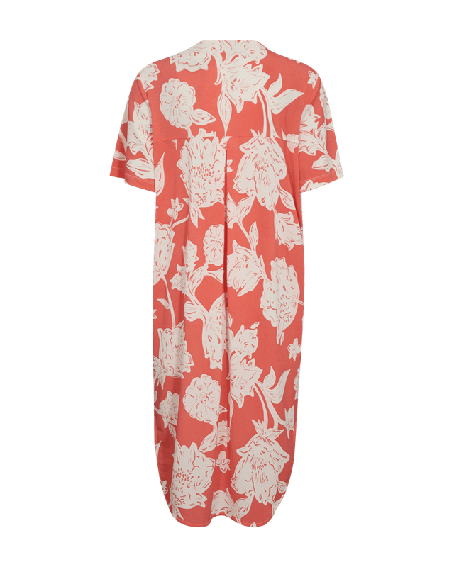 Floi dress Hot Coral w. Coral Cloud 