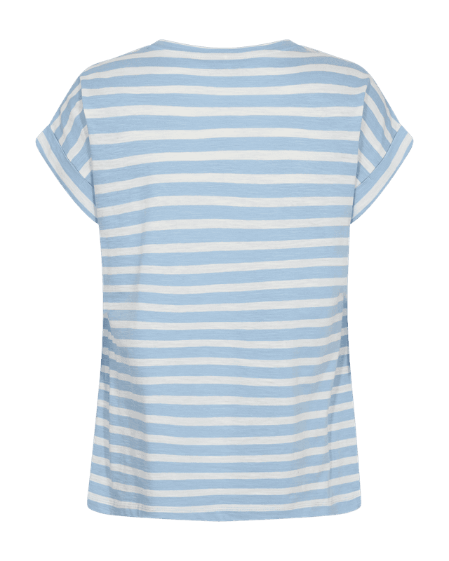 Viva t-shirt striper lys blå