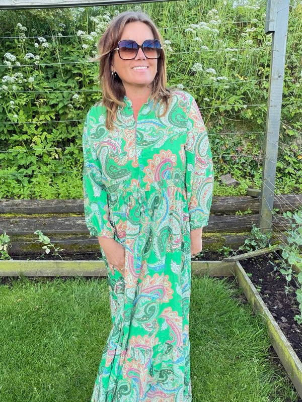 CRAlora Long Dress grønn
