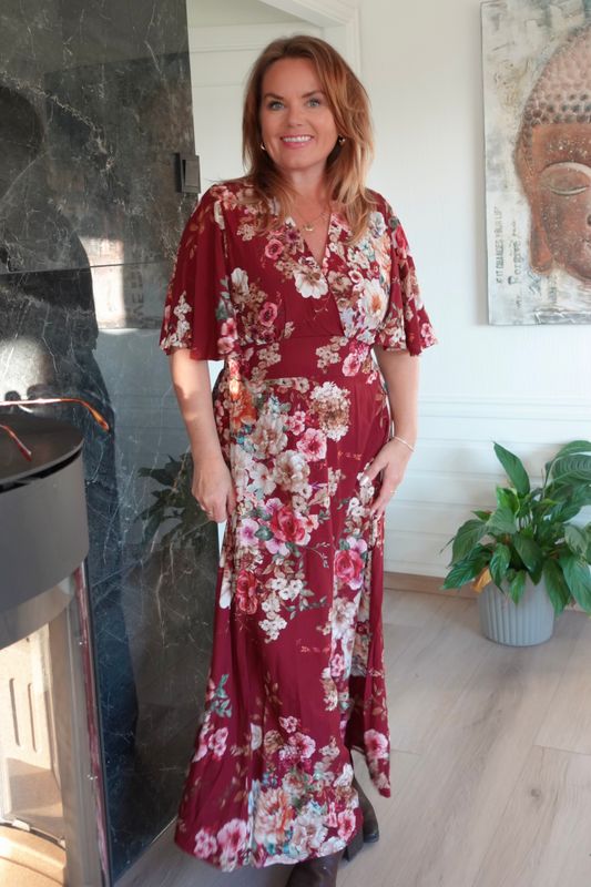 Pernille kjole bordaux