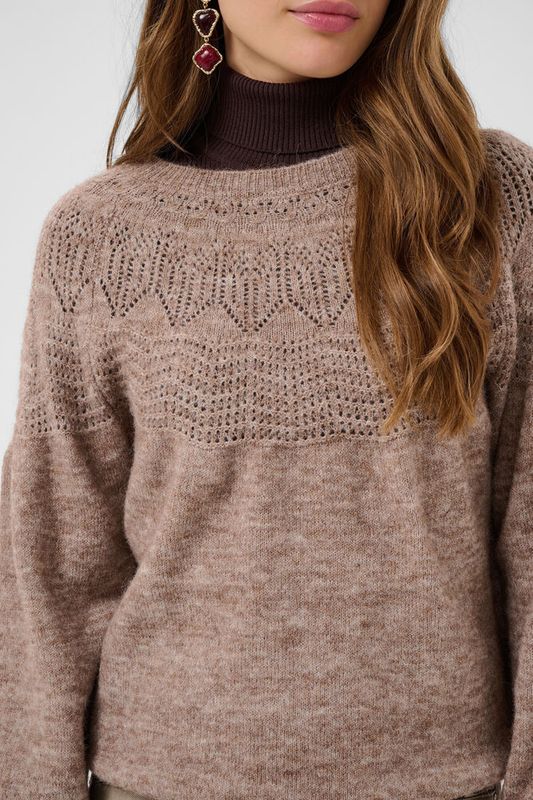 Junah Pointelle Pullover fra Cream