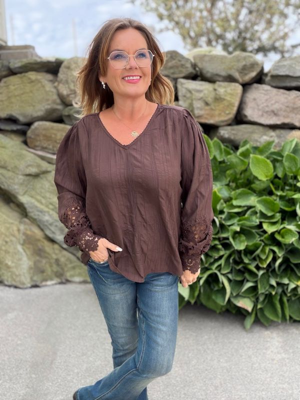 Tina bluse brun 