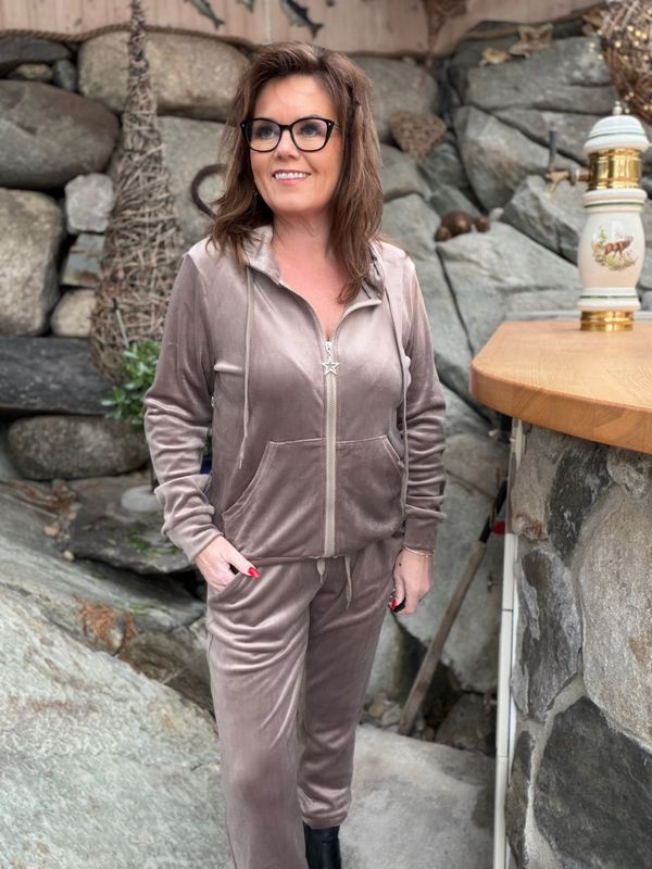 Velourdress med glidelås