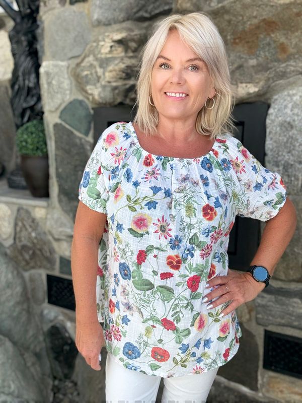 Mia gage blouse hvit