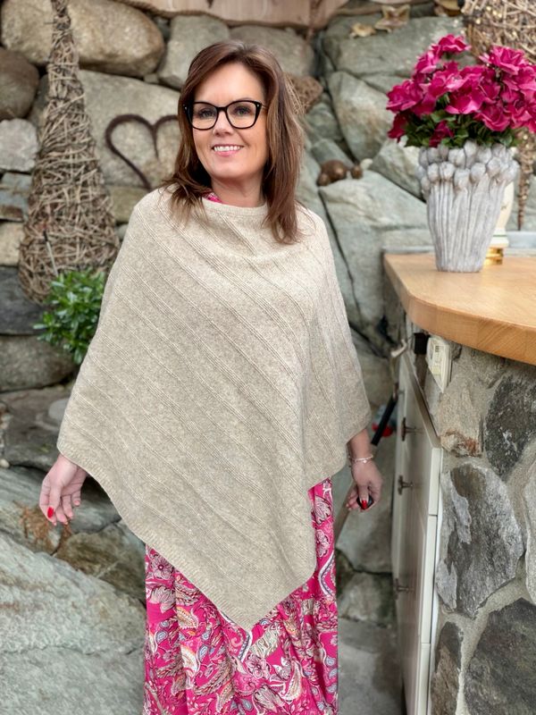 Poncho med glitter
