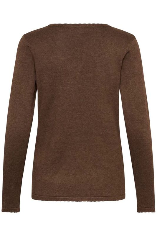Mila V-neck pullover brun
