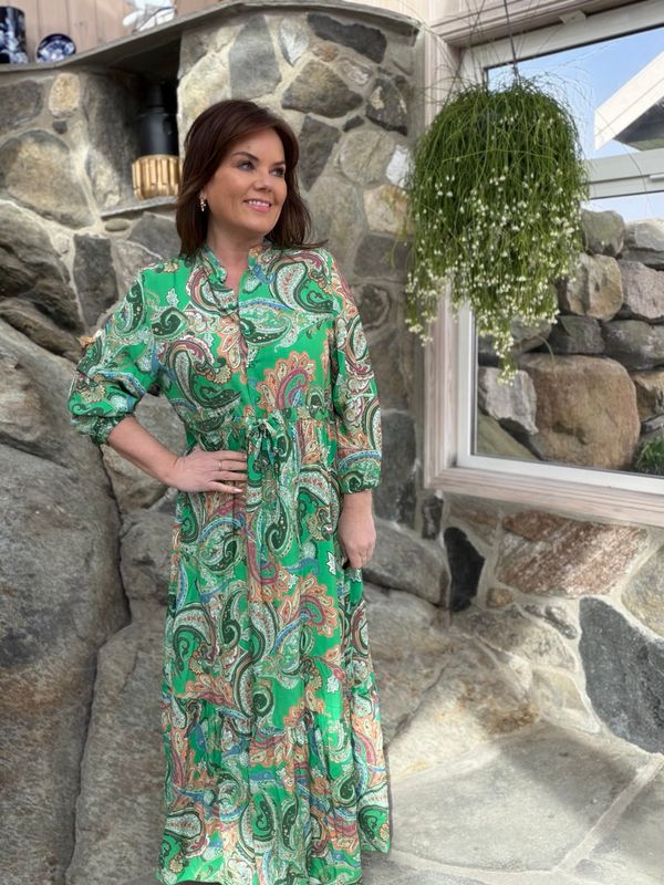 CRAlora Long Dress grønn