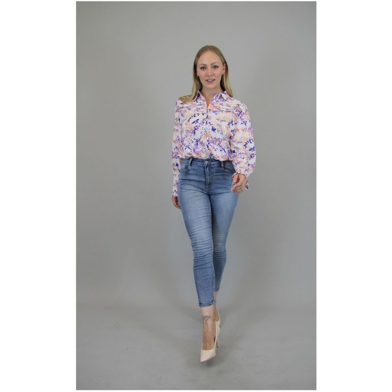 Bow pearl lys denim