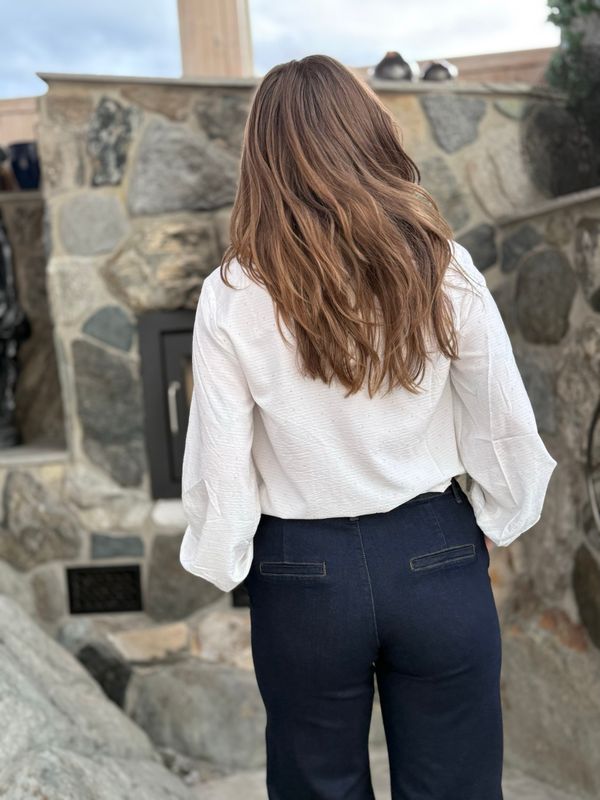 Chino flare jeans Lengde 80 