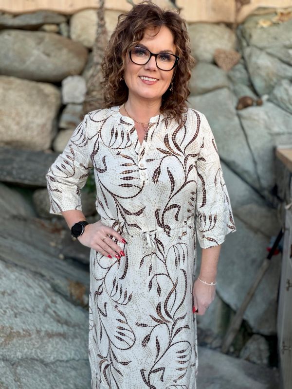 Sabira kjole brun/beige