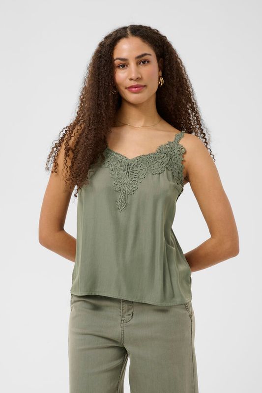 Anna topp Mulled Basil - Green