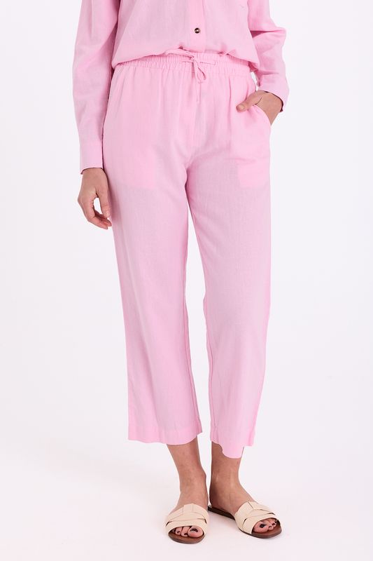 Lava lin ankel bukse rosa 