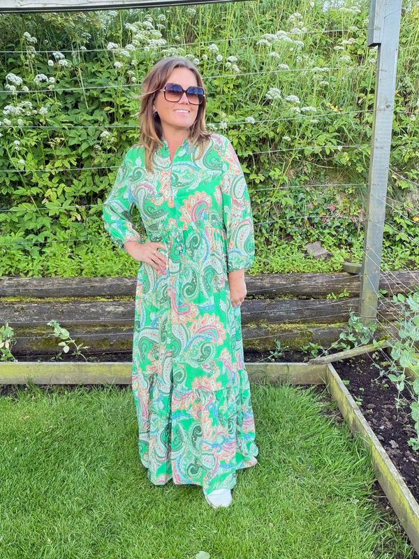 CRAlora Long Dress grønn